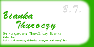 bianka thuroczy business card